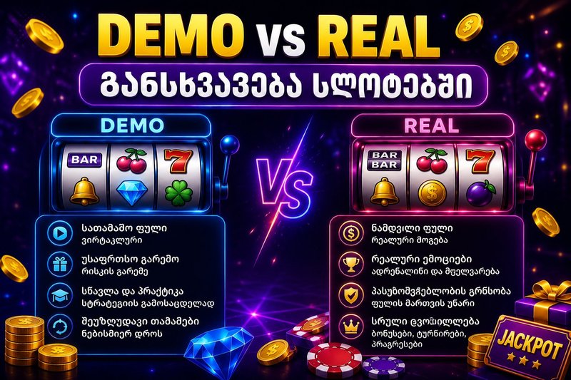 Demo vs Real — განსხვავება სლოტებში